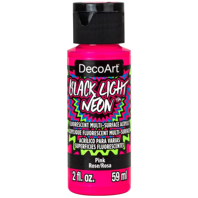 Deco Art Americana Black Light Neon Acrylic Paint 2oz - Pink*