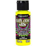 Deco Art Black Light Neon Acrylic Paint 2oz - Yellow