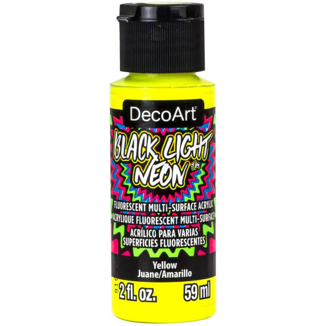 Deco Art Black Light Neon Acrylic Paint 2oz - Yellow