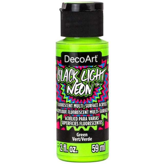 Deco Art Americana Black Light Neon Acrylic Paint 2oz - Green*