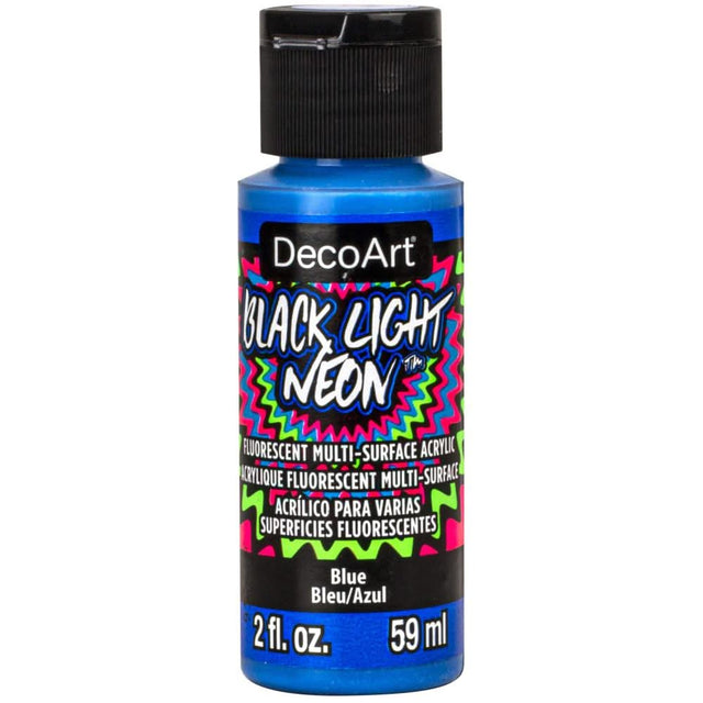 Deco Art Americana Black Light Neon Acrylic Paint 2oz - Blue*