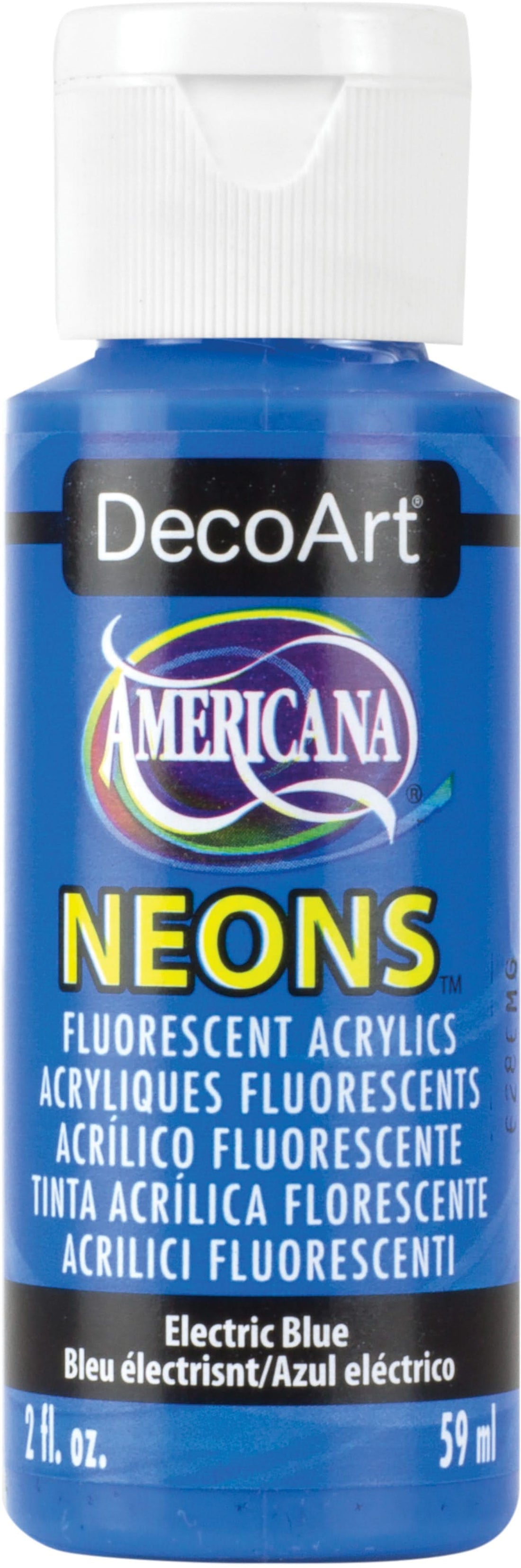 Deco Art Americana Neons Fluorescent Acrylic Paint 2oz - Electric Blue
