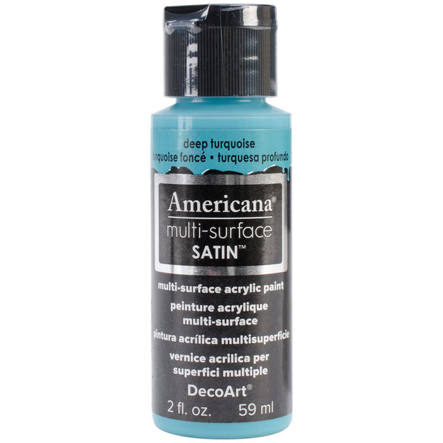 Americana Multi-Surface Satin Acrylic Paint 2oz - Deep Turquoise
