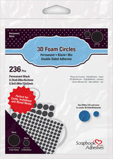 Scrapbook Adhesives 3D Foam Circles - Black, Assorted Sizes*