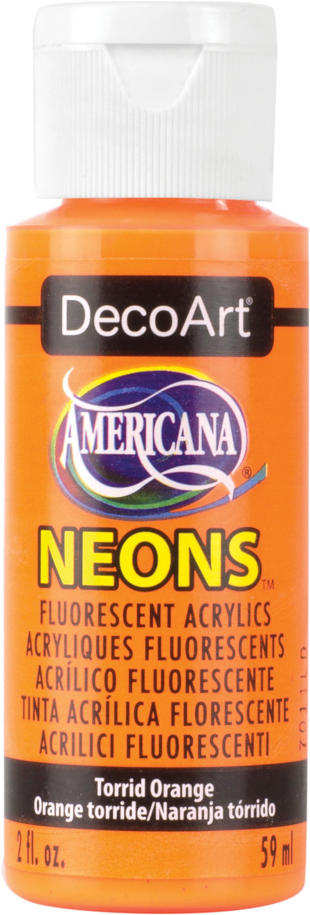 Deco Art Americana Neons Fluorescent Acrylic Paint 2oz - Torrid Orange