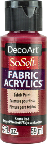SoSoft Fabric Acrylic Paint 2oz - Santa Red