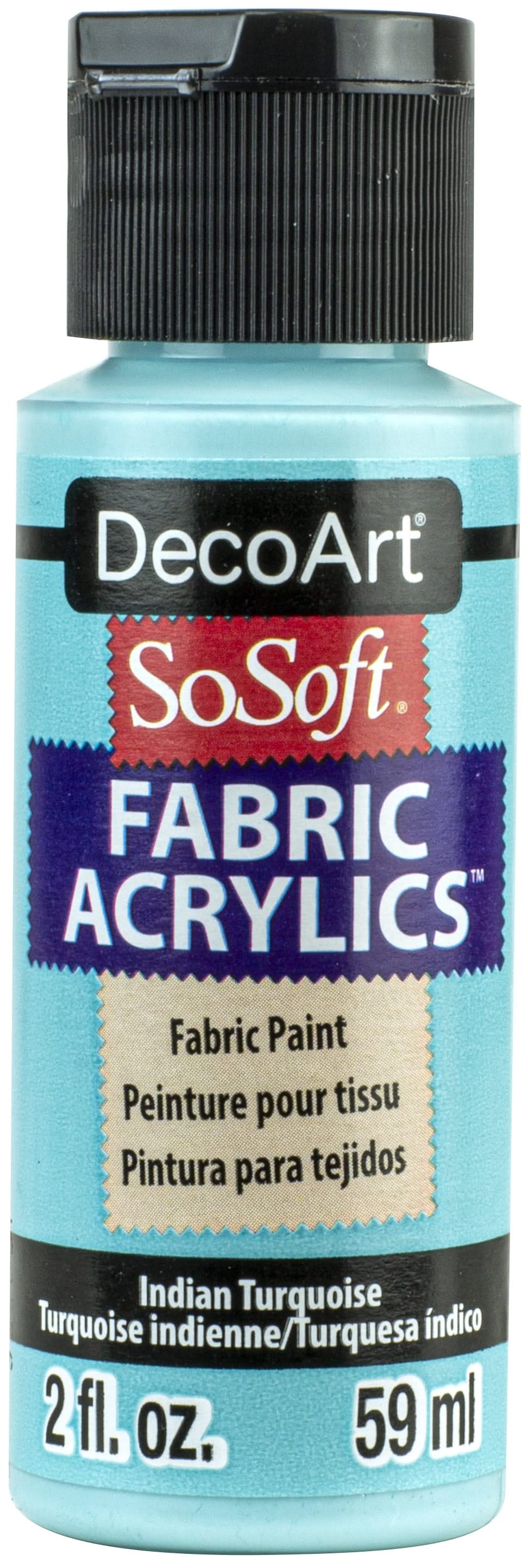SoSoft Fabric Acrylic Paint 2oz Indian Turquoise