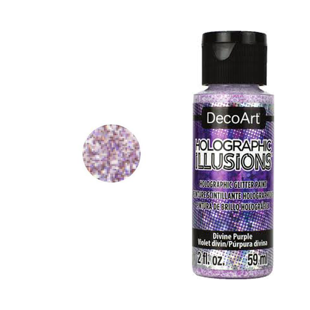 DecoArt Holographic Illusions Paint 2oz - Fairy Pink*