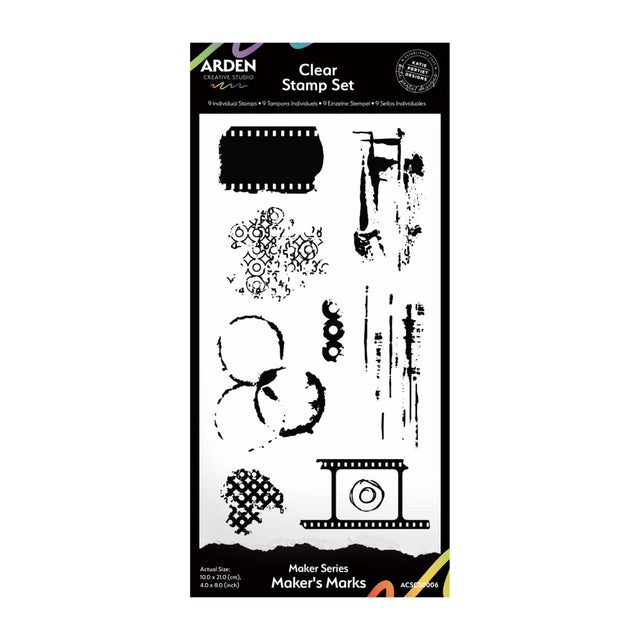 Arden Creative Studio Maker Series - Maker‚Äö√Ñ√¥s Marks Clear Stamp Set