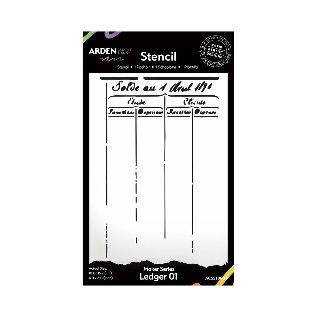 Arden Creative Studio Vintage Makers Ledger 01 Stencil