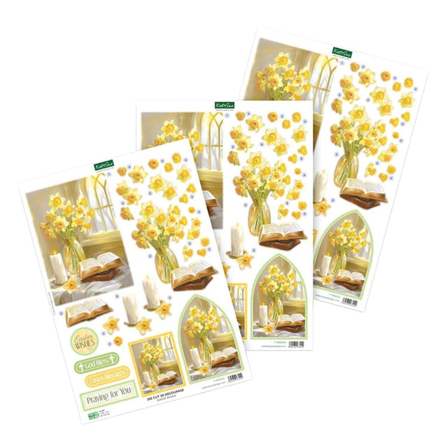 Katy Sue Die Cut Decoupage 3/Pkg - Daffodil Window