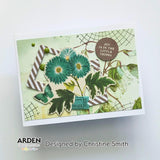 Card with floral design and text 'Joy is in the little things' on a white background, featuring Arden Creative Studio branding.