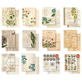 Collection of vintage-style stationery items with floral and botanical designs on a white background.