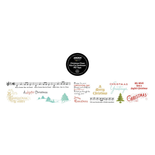 Collection of Christmas-themed text and design elements on a white background