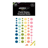 Pack of Arden Creative Studio Field Notes Enamel Dots with colorful dots on a white background