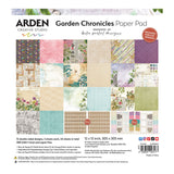 Arden Creative Studio Garden Chronicles Paper Pad with various patterned papers on a white background