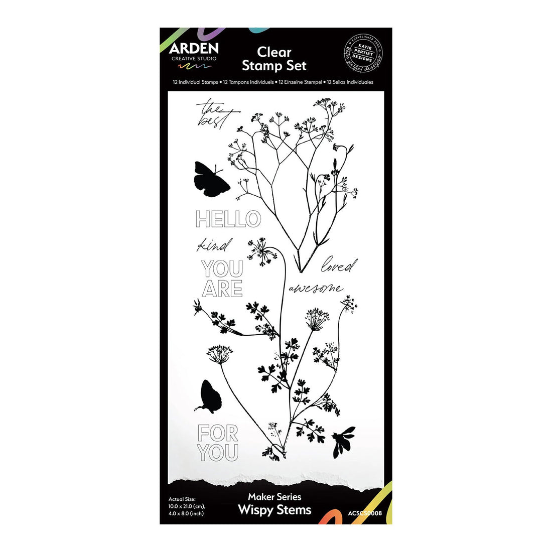 Arden Creative Studio Maker Series - Wispy Stems Clear Stamp Set