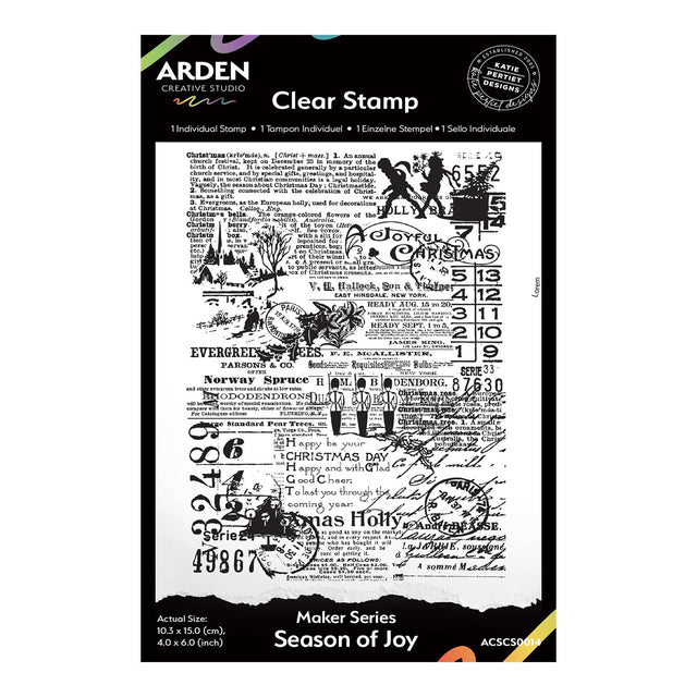 Arden Creative Studio Season of Joy Background Clear Stamp Set