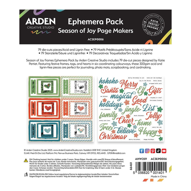 Arden Creative Studio Season of Joy Ephemera Pack