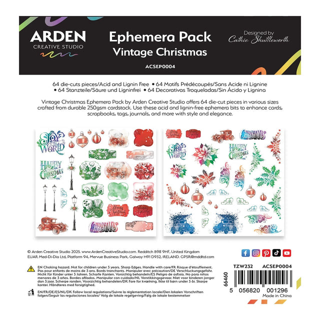 Arden Creative Studio Vintage Christmas Ephemera Pack