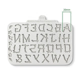 Alphabet and number mold with 'Katy Sue Designs' branding on a white background