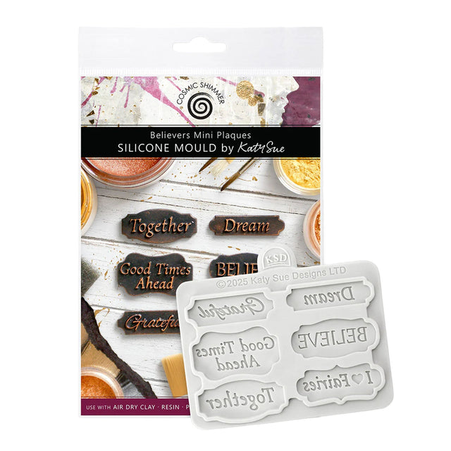 Silicone mould with engraved phrases in packaging