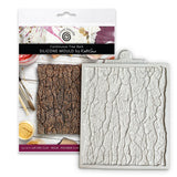 Silicone mould for creating tree bark texture with packaging on a white background