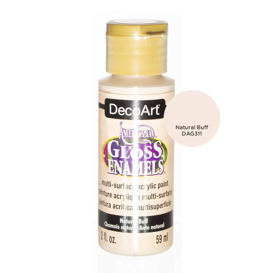Americana Gloss Enamels Acrylic Paint 2oz - Natural Buff*