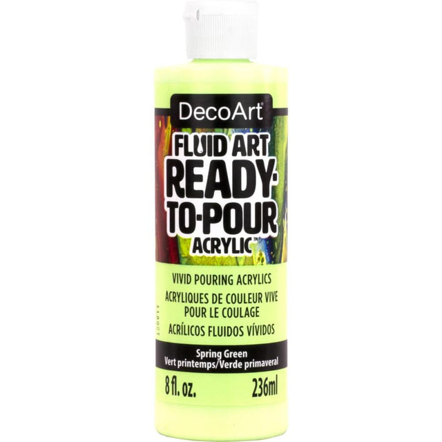 DecoArt FluidArt Ready -To-Pour Acrylic Paint 8oz - Spring Green*