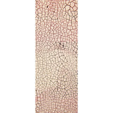A tall, narrow rectangular panel featuring a crackle or cracked-ice pattern that fades from pink at the top to off-white/cream at the bottom, with dark lines throughout.
