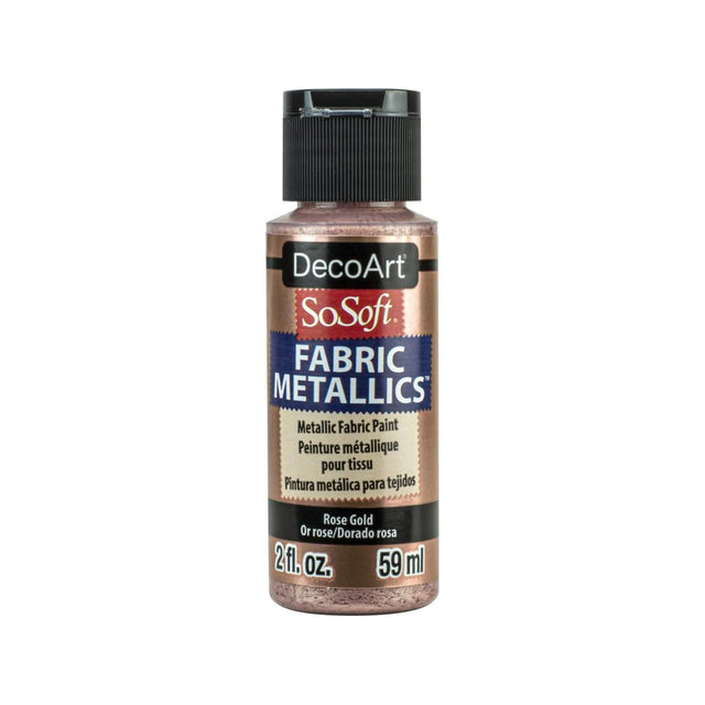 SoSoft Fabric Acrylic Metallic Paint 2oz - Rose Gold*