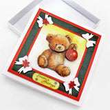 Katy Sue Die Cut Decoupage 12/Pkg - Teddy Bear Christmas