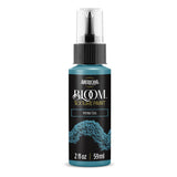 A bottle of Americana BLOOM Textured Paint in the shade Patina Teal, featuring a black label with gold lettering and a textured paint sample graphic, on a white background.