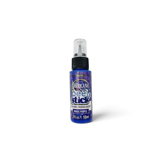 A bottle of American Peel Stick  in the shade Magic Purple, featuring a purple label with a clear cap on a white background.