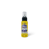 A bottle of American Peel & Stick  paint in the colour Sunshine Yellow, featuring a clear cap and a yellow label, set against a plain white background.
