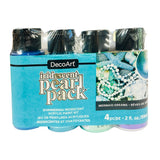 DecoArt Iridescent Pearl Pack acrylic paint kit containing 4 bottles of 2 fl. oz.