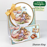 Card with mermaid design and 'Holly Sue Designs' branding