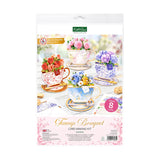 Katy Sue Teacup Bouquet card making kit packaging with images of teacups and flowers.