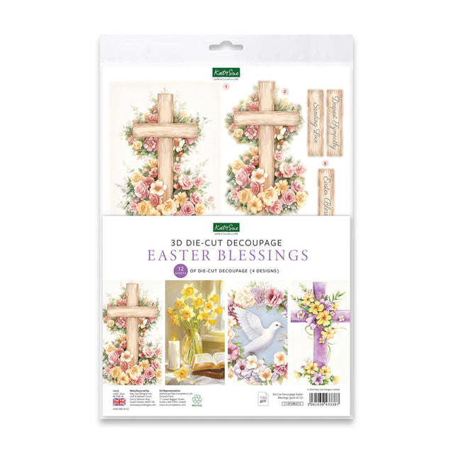 Katy Sue Die Cut Decoupage 12/Pkg - Easter Blessings