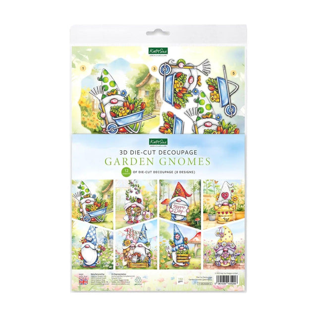 Katy Sue Die Cut Decoupage 12/Pkg - Garden Gnomes