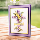 Katy Sue Die Cut Decoupage 3/Pkg - Lilac Floral Cross