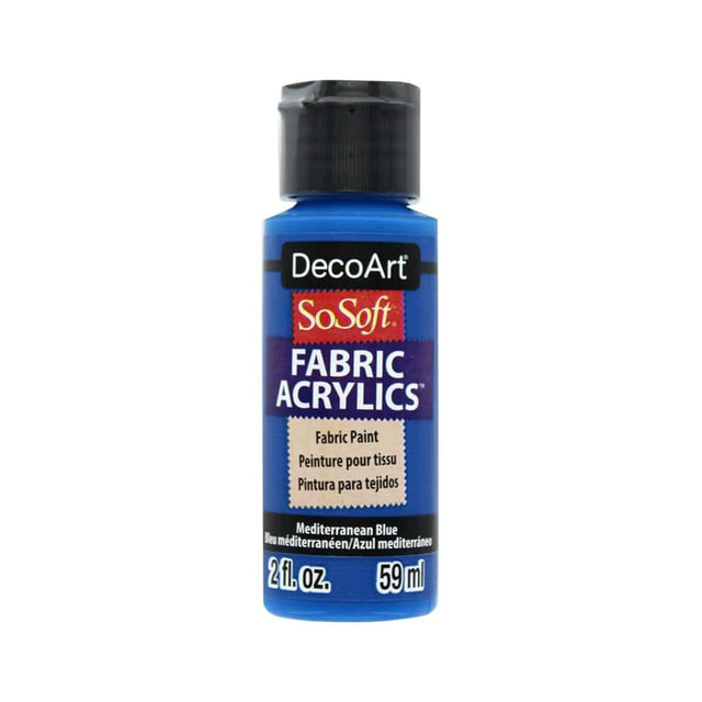 Deco Art - SoSoft Fabric Acrylic Paint 2oz - Mediterranean Blue