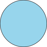 Solid light blue circle on a white background