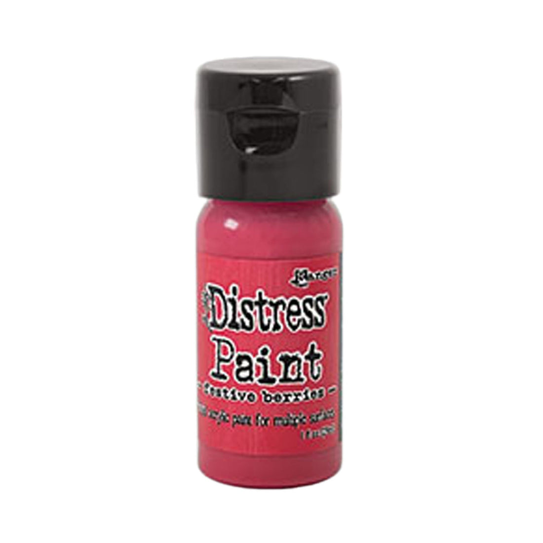 Bottle of Distress Paint in Creative Berries color on a white background