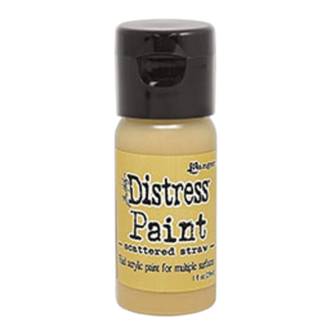 Bottle of Distress Paint in Scattered Straw color on a white background
