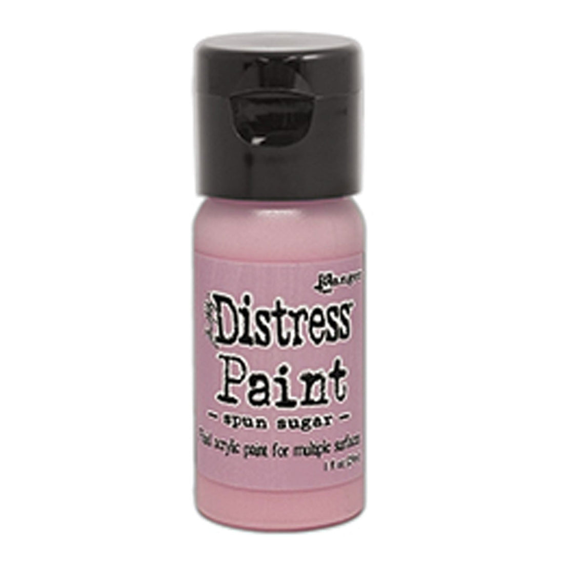 Bottle of Distress Paint with pink color on a white background