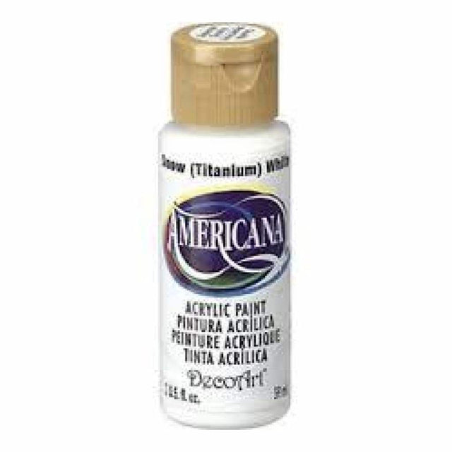 Americana Acrylic Paint 2oz - Snow White - Opaque