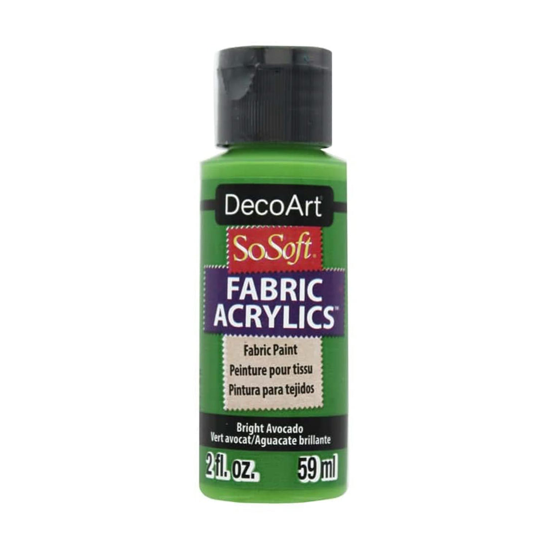 Deco Art - SoSoft Fabric Acrylic Paint 2oz - Bright Avocado