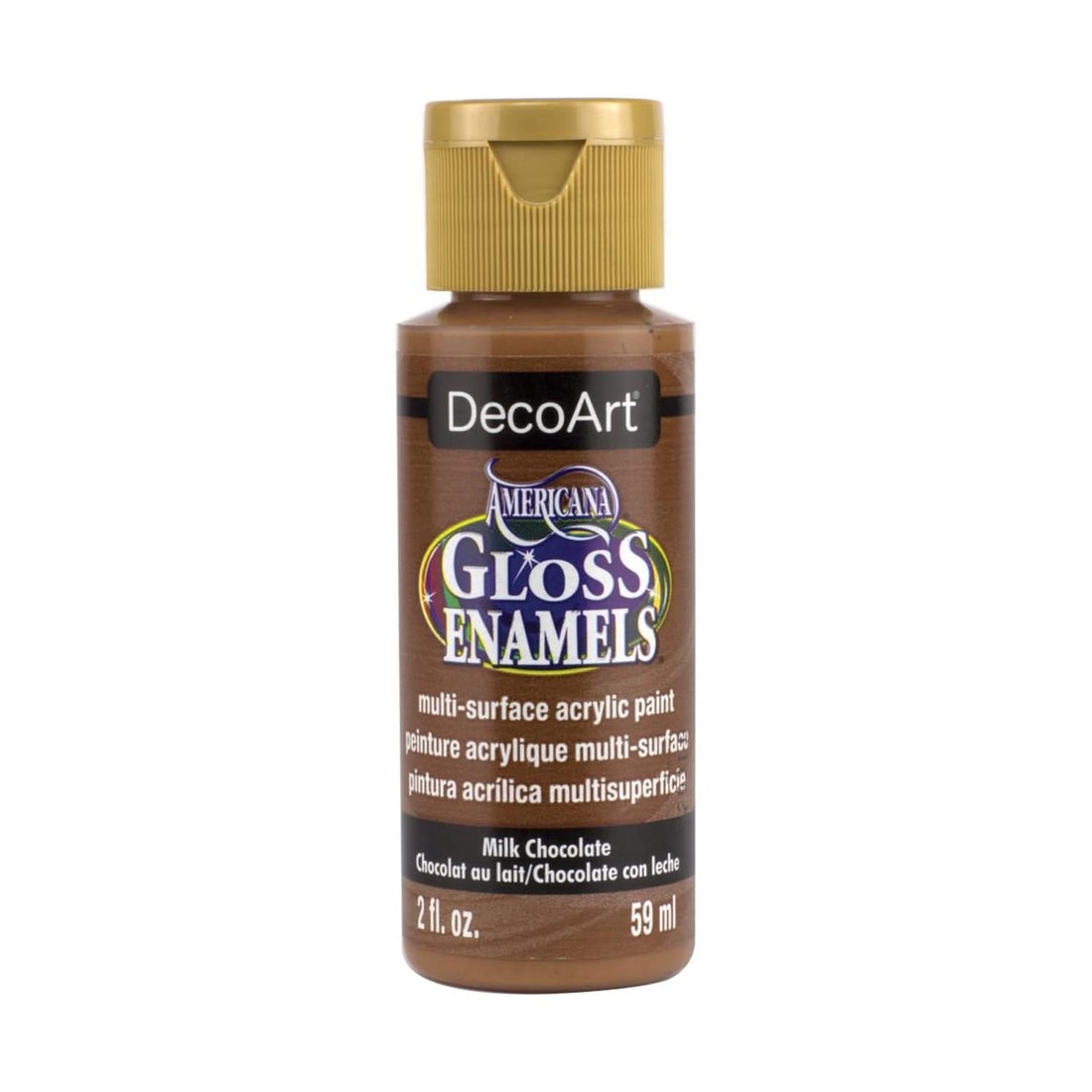 Americana Gloss Enamels Acrylic Paint 2oz - Milk Chocolate*