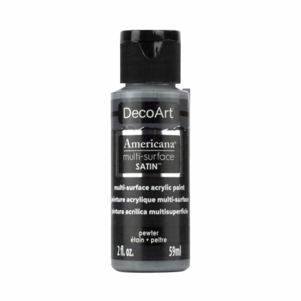 Deco Art - Americana Multi-Surface Satin Acrylic Paint 2oz Pewter